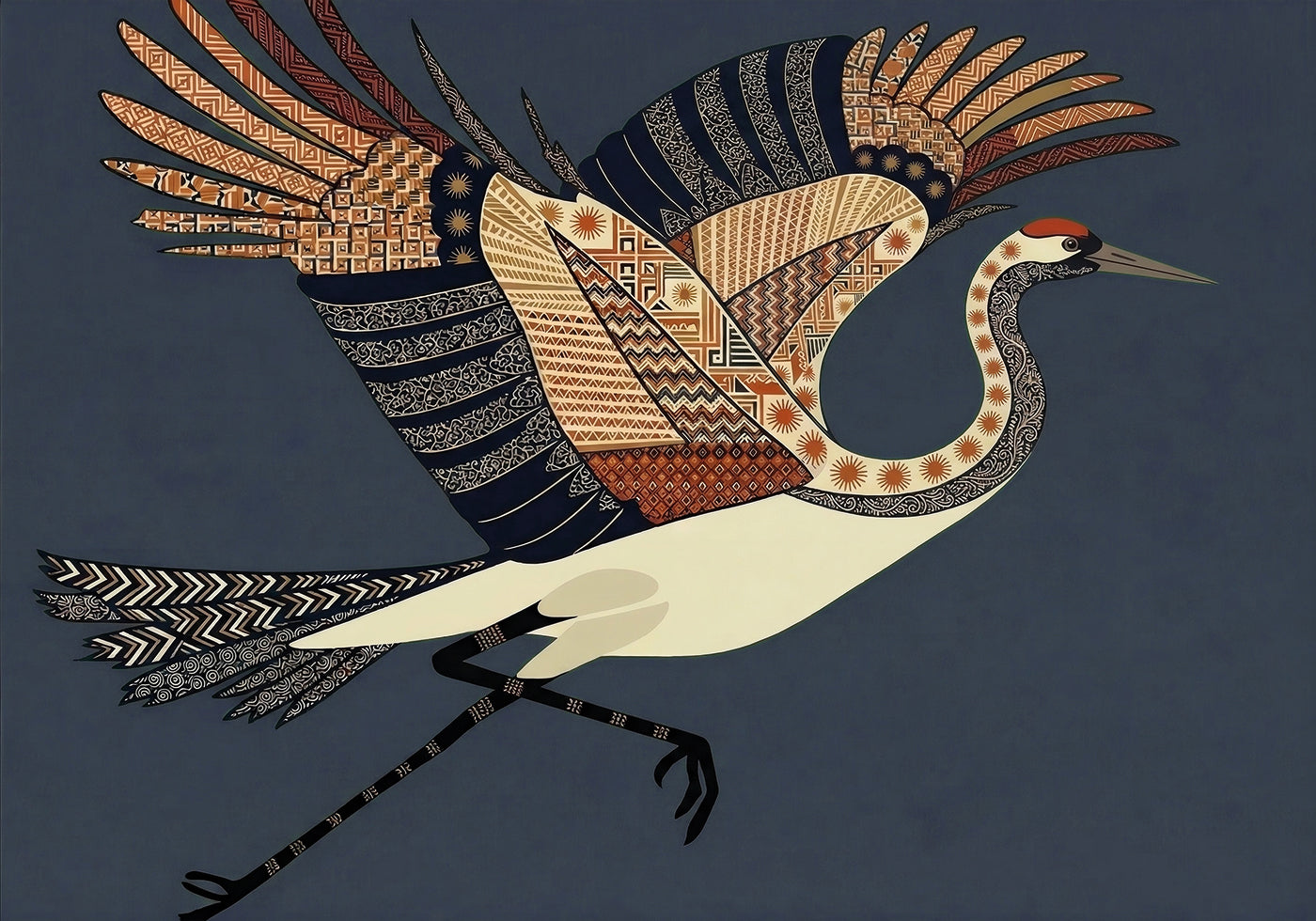 Flying Crane Poster - Posterbox