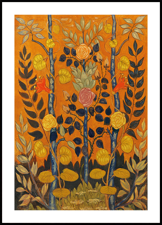 Autumn Botanical Pattern Poster - Posterbox