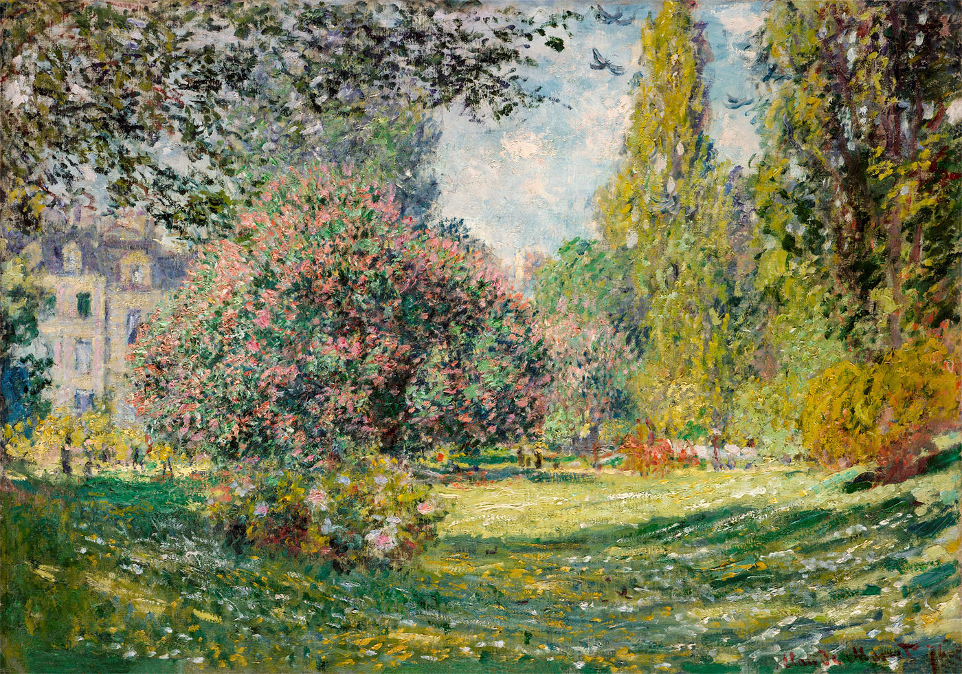 The Parc Monceau Landscape By Claude Monet (1867) Plakat