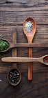 Wooden Spoons With Colorful Spices - Posterbox