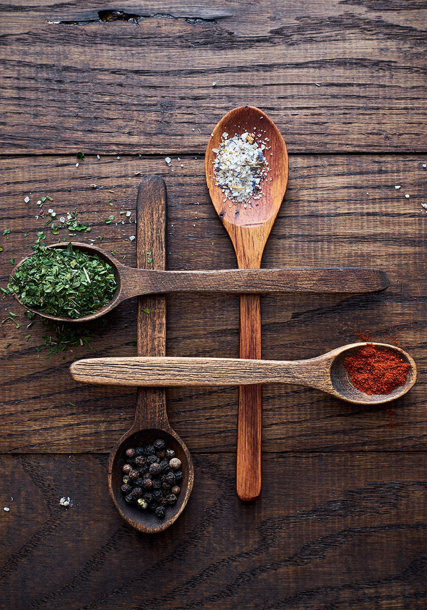 Wooden Spoons With Colorful Spices - Posterbox