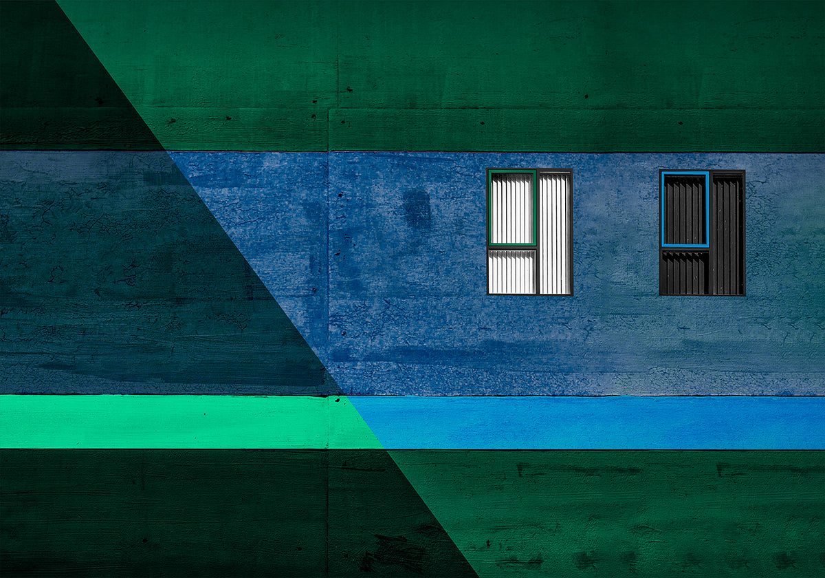 Blinds in black & white Plakat