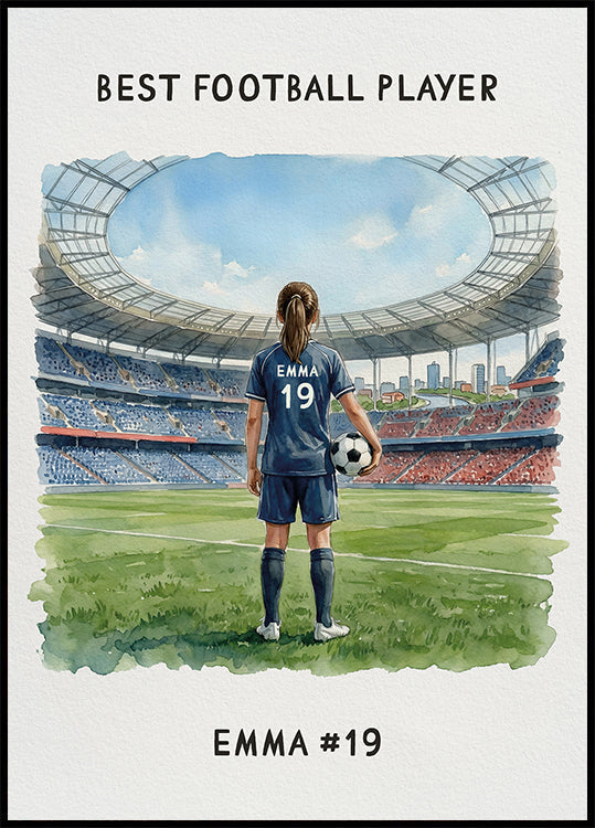 Youth football Girl Personal 2 - Posterbox
