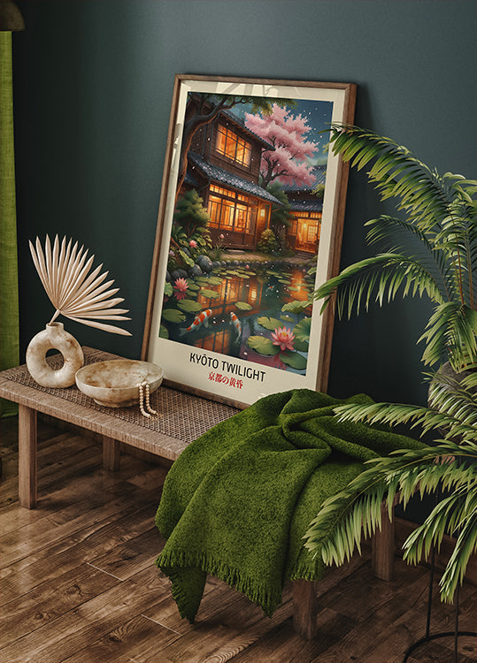 Kyoto Twilight Garden Poster - Posterbox