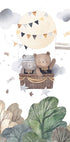 Bear Friends In Hot Air Balloon Nursery Plakat - Posterbox.no