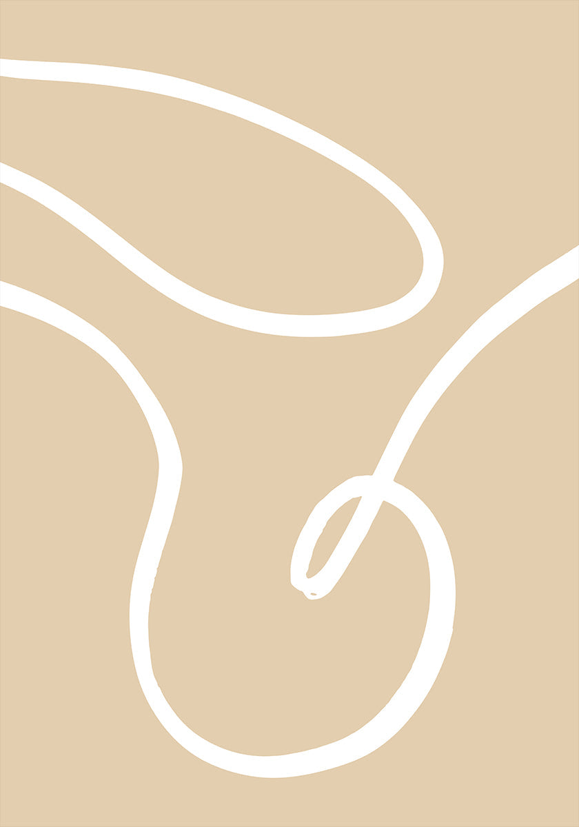 Beige Lines 02 Plakat