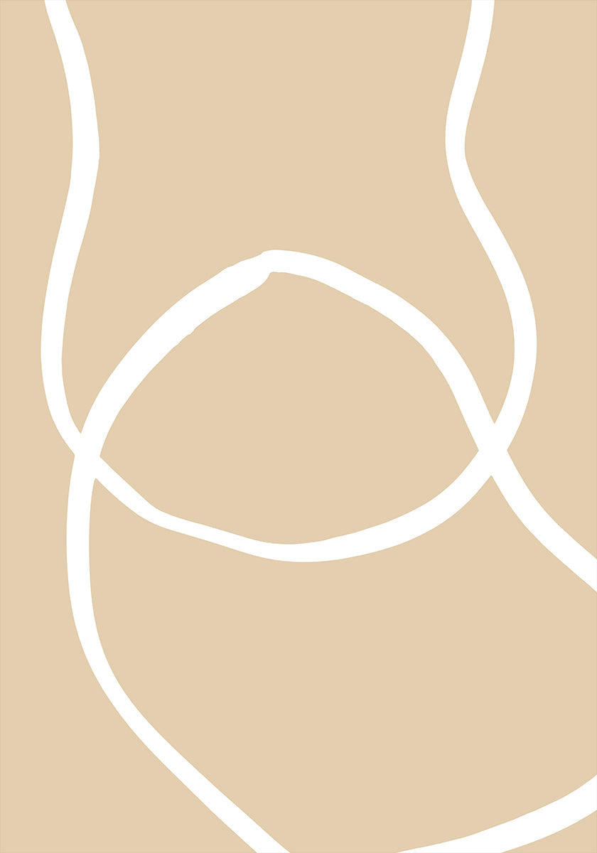 Beige Lines 04 Plakat