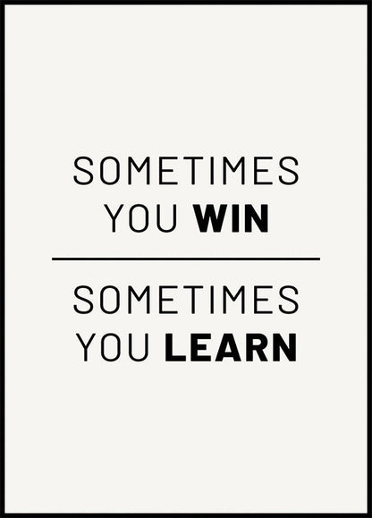 Win and Learn Plakat - Posterbox.no