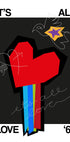 It's All Love Heart Grey Plakat - Posterbox