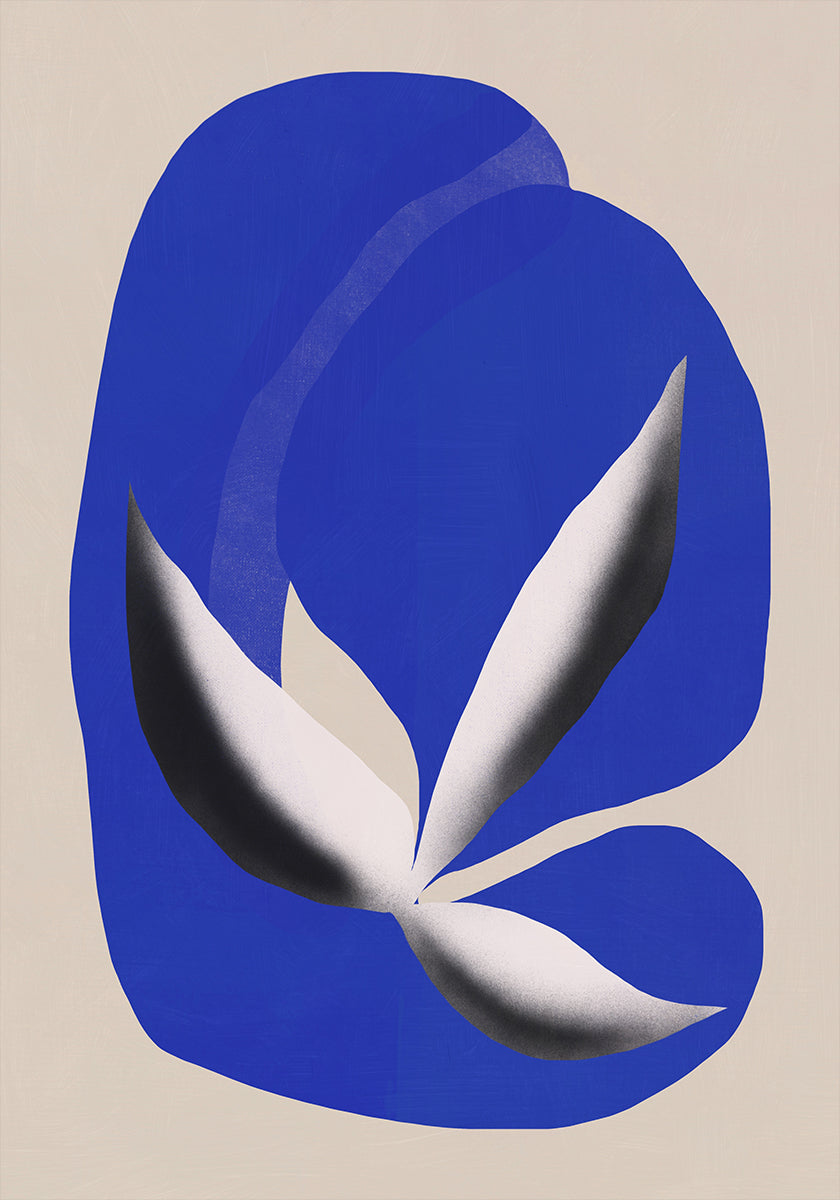 Liquid cobalt blue abstraction 02 (NEW) - Posterbox