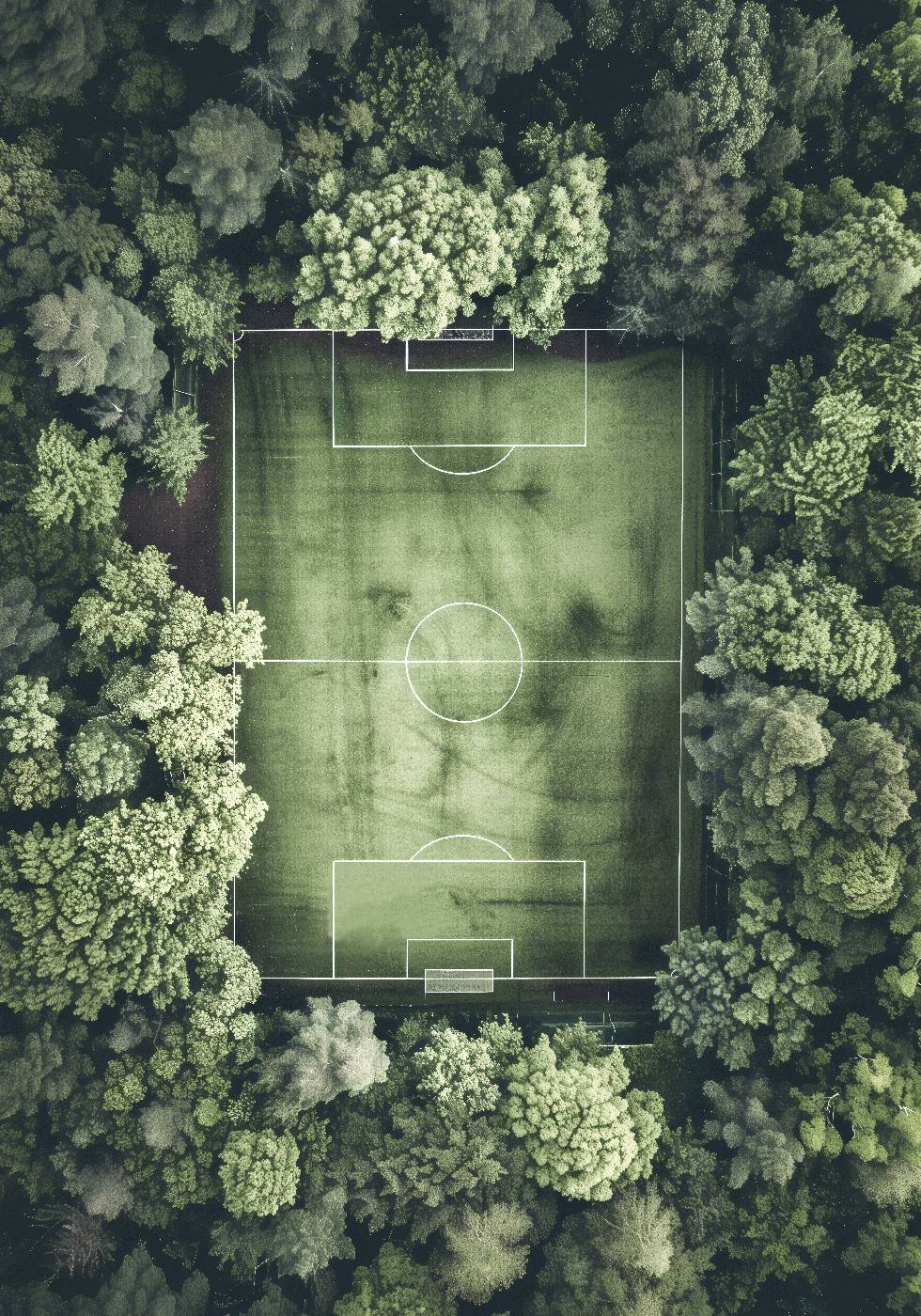 Green Soccer Pitch Plakat - Posterbox.dk