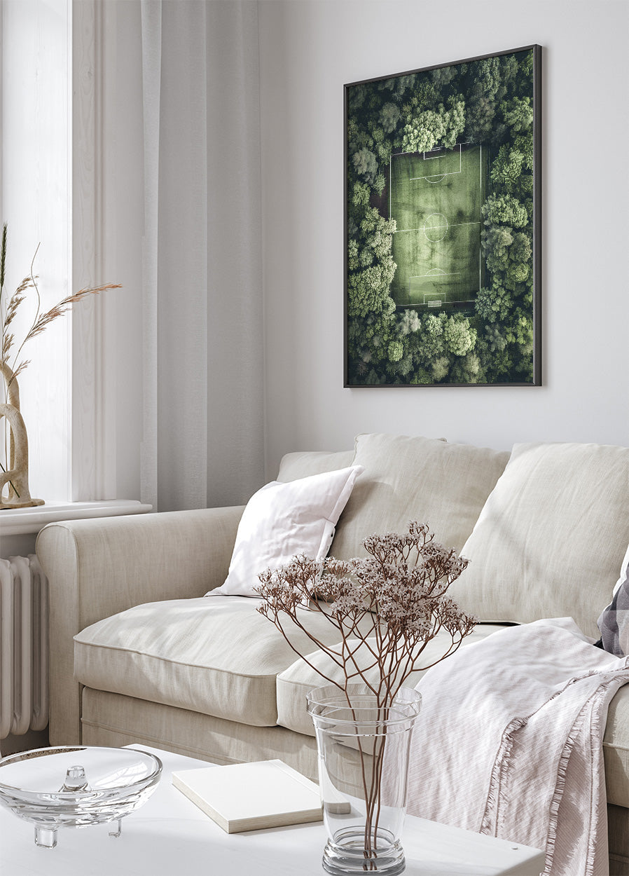 Green Soccer Pitch Plakat - Posterbox.dk