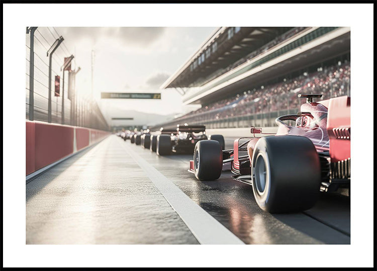 Red Race Car Plakat - Posterbox.dk