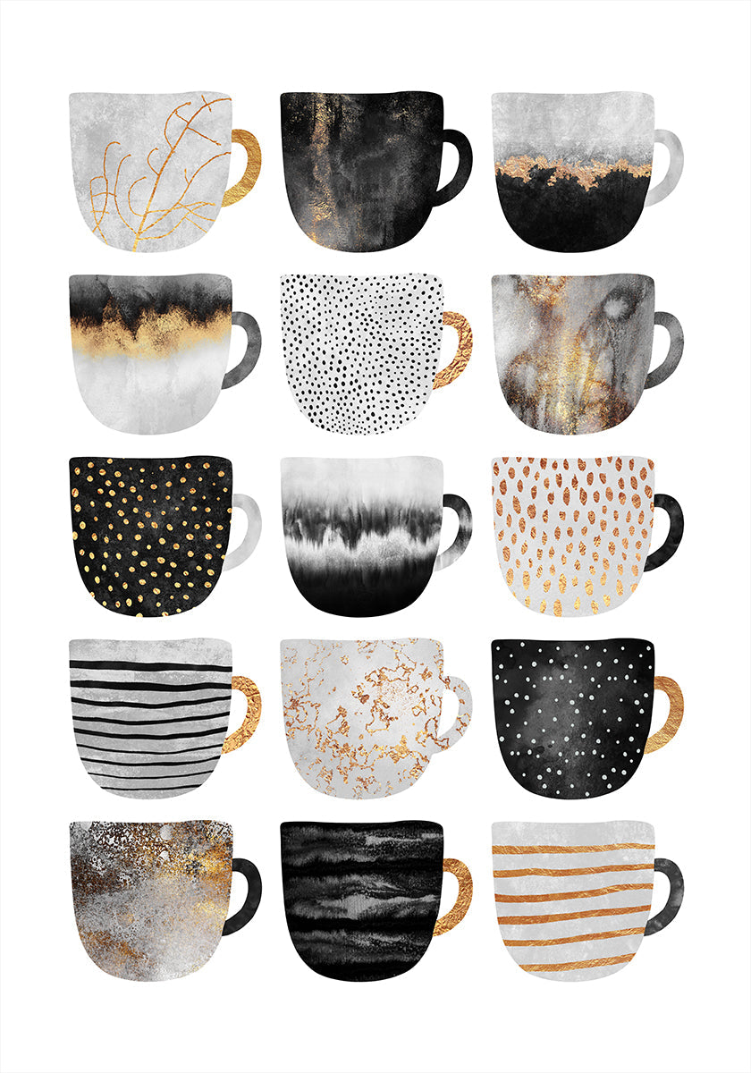 Pretty Coffee Cups Plakat