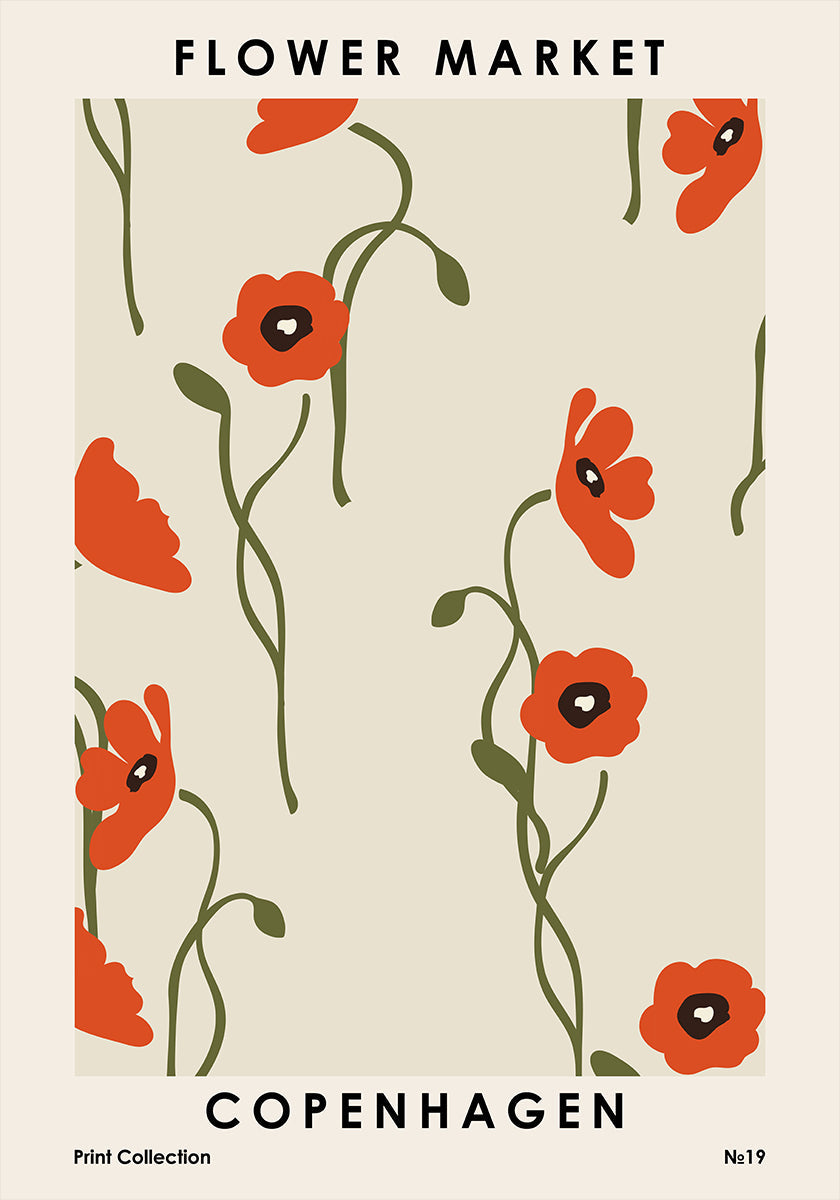 Flower Market Copenhagen Plakat