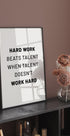 Hard Work Beats Talent Plakat - Posterbox.no