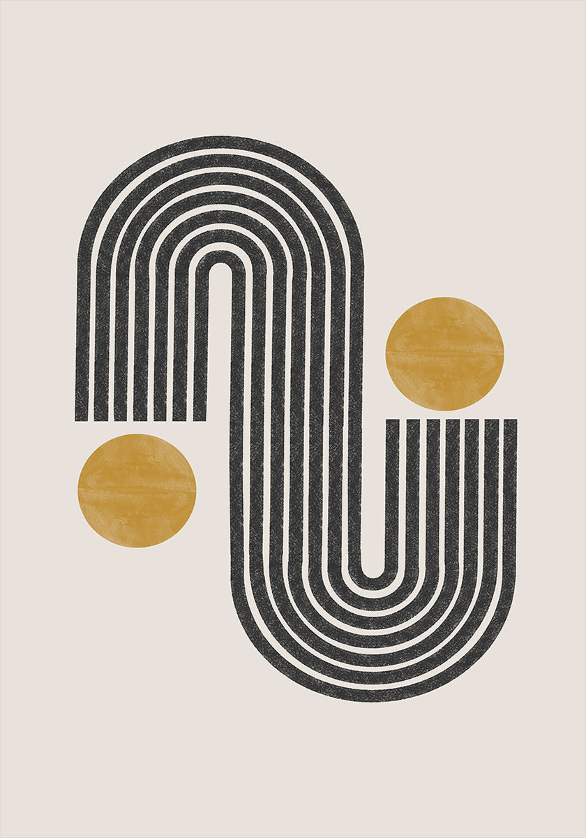 Curved Harmony Plakat