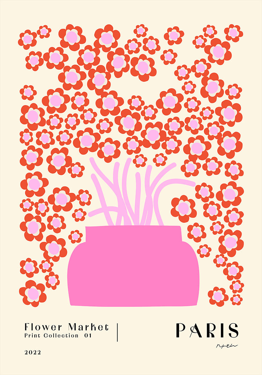 Flower Market. Paris Plakat