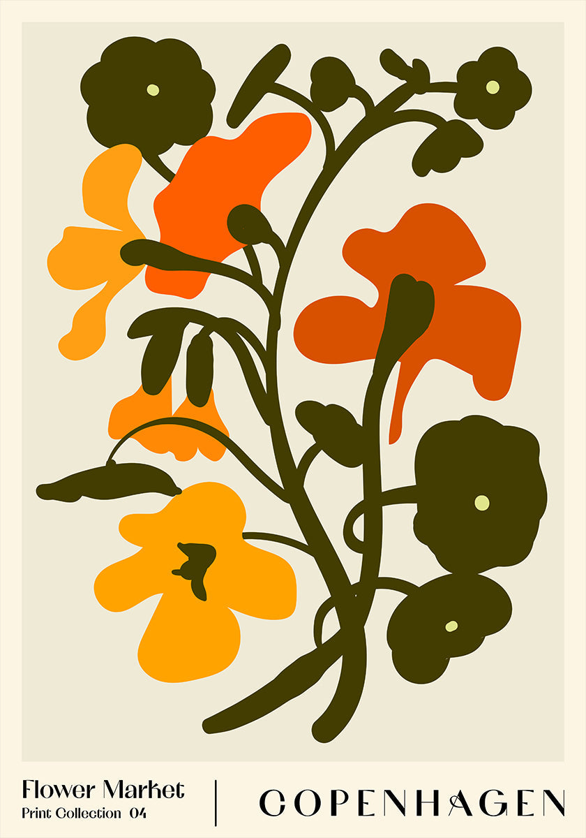 Flower Market. Copenhagen Plakat