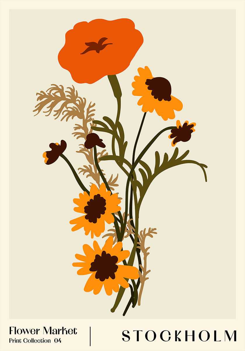 Flower Market. Stockholm Plakat