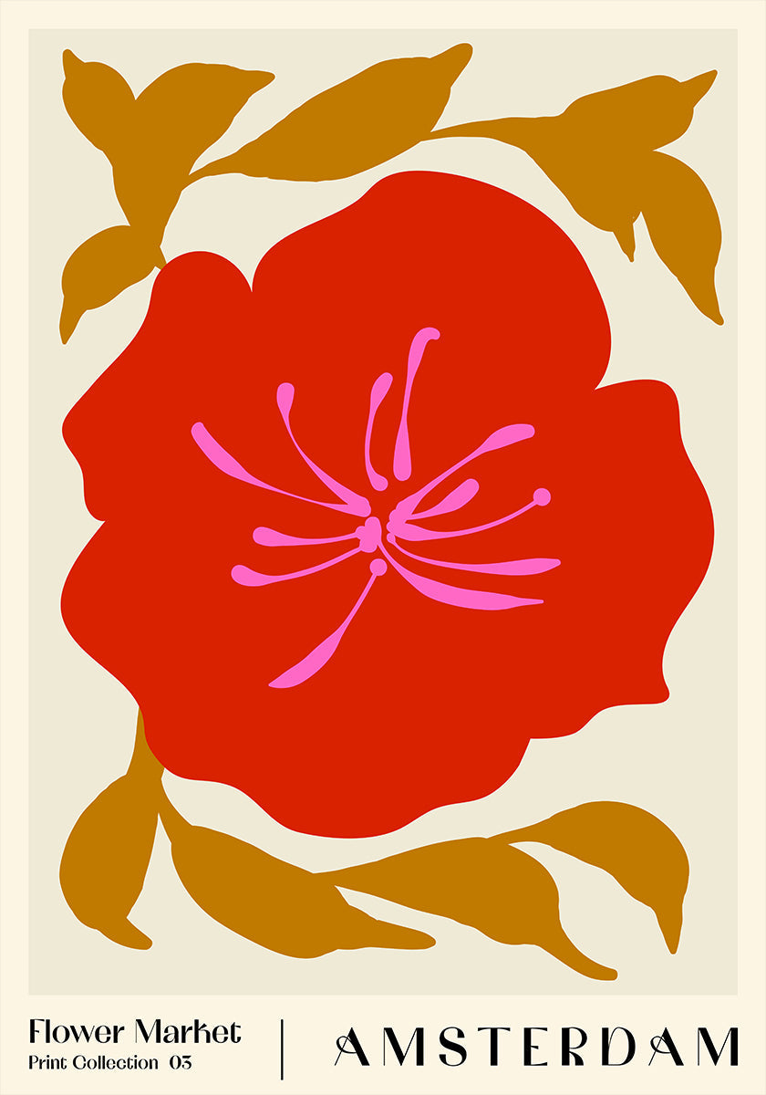 Flower Market. Amsterdam Plakat