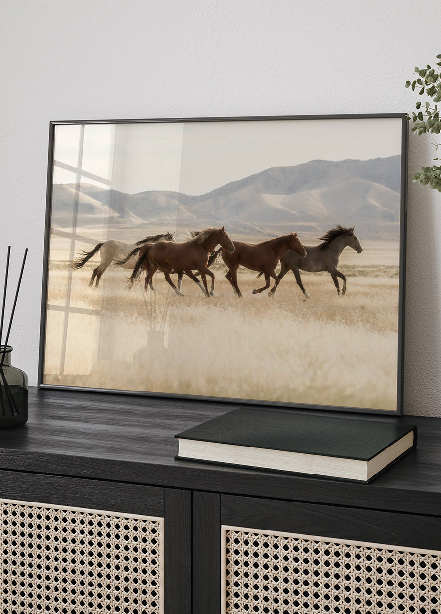 Wild Horses Running Plakat - Posterbox.dk