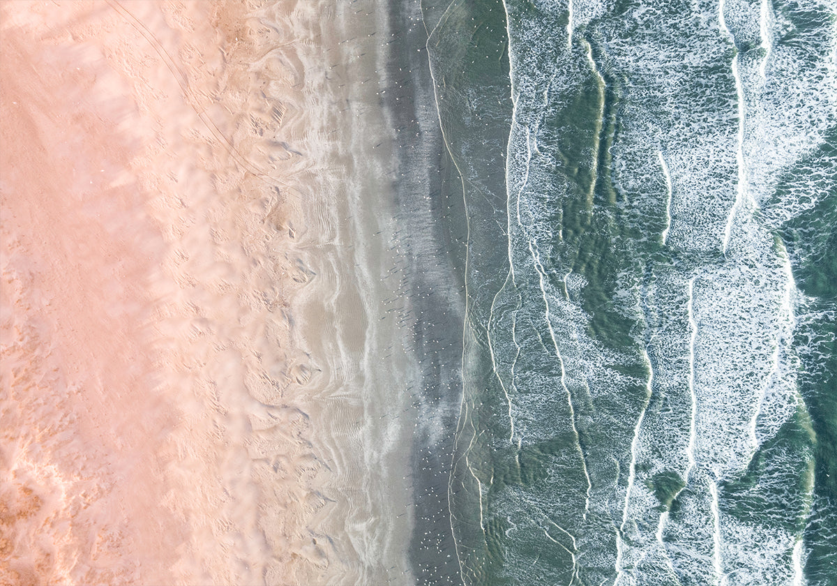 Pink and blue coastal Plakat