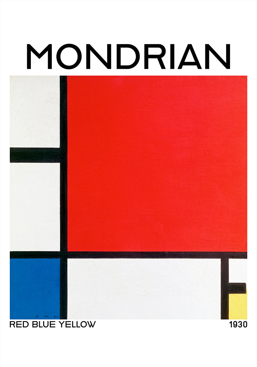 Composition with Red, Blue, and Yellow 1930 Plakat
