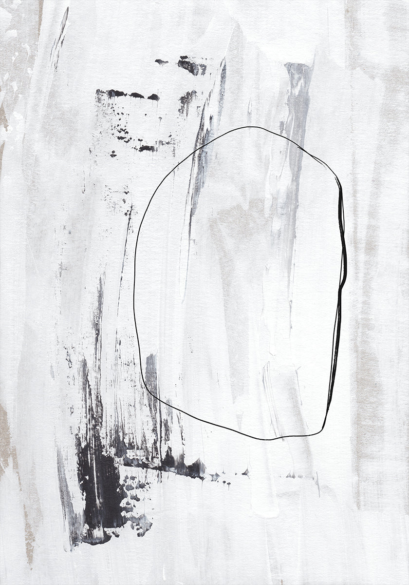 Black Strokes And A Delicate Outline