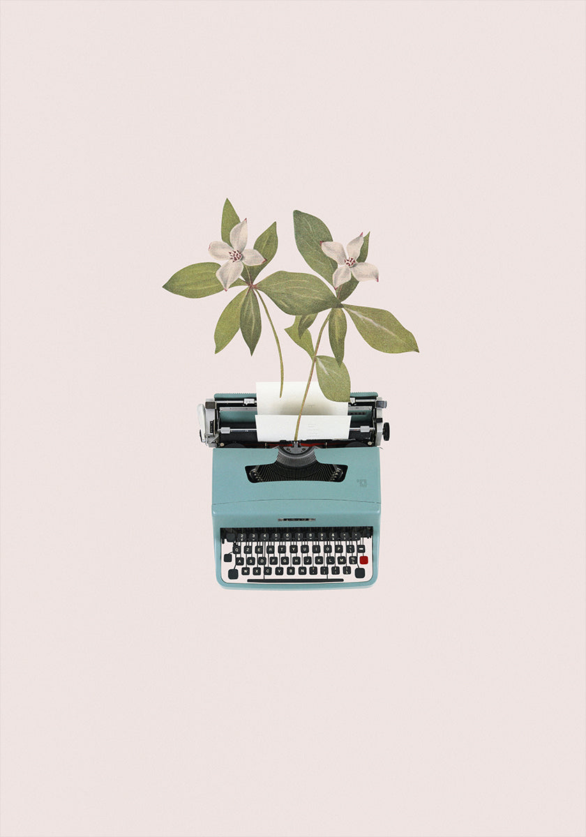 Botanical typewriter Plakat