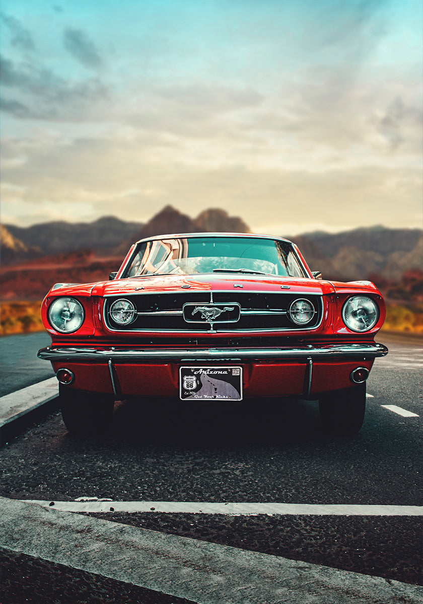 Vintage Car Love Plakat