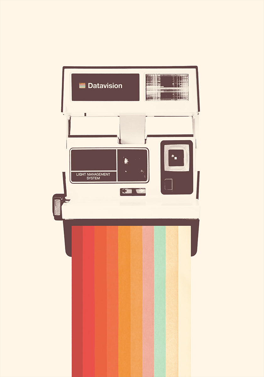 Instant Camera Rainbow Plakat