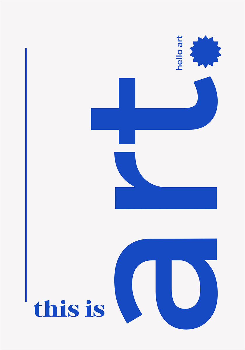 Hello Bold Typography Plakat - Posterbox