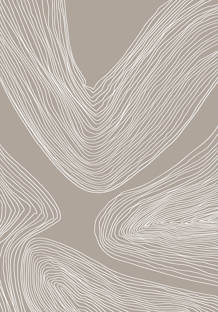 Flowing Contours Line Art Plakat