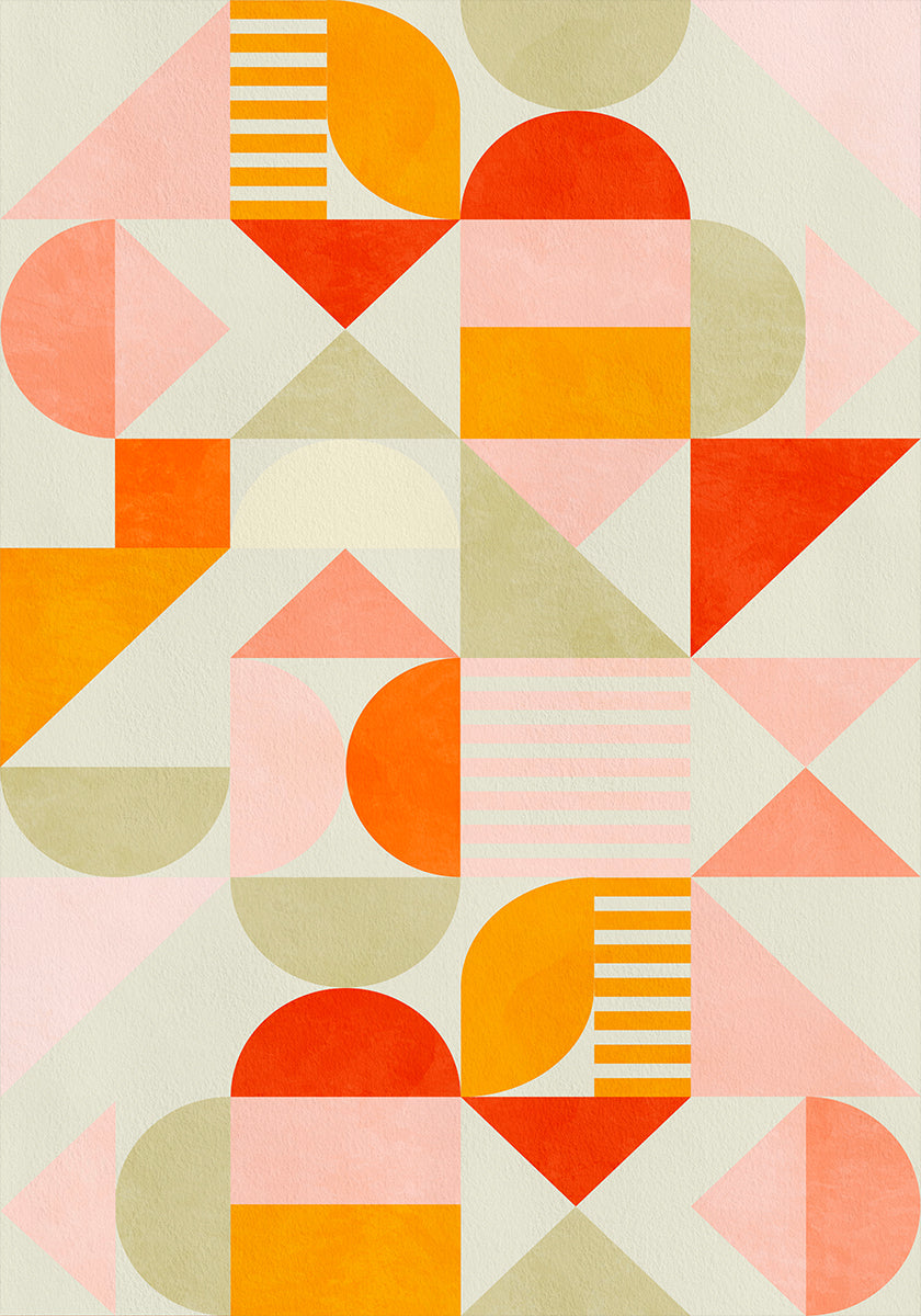 Bauhaus Fun Pastel Plakat