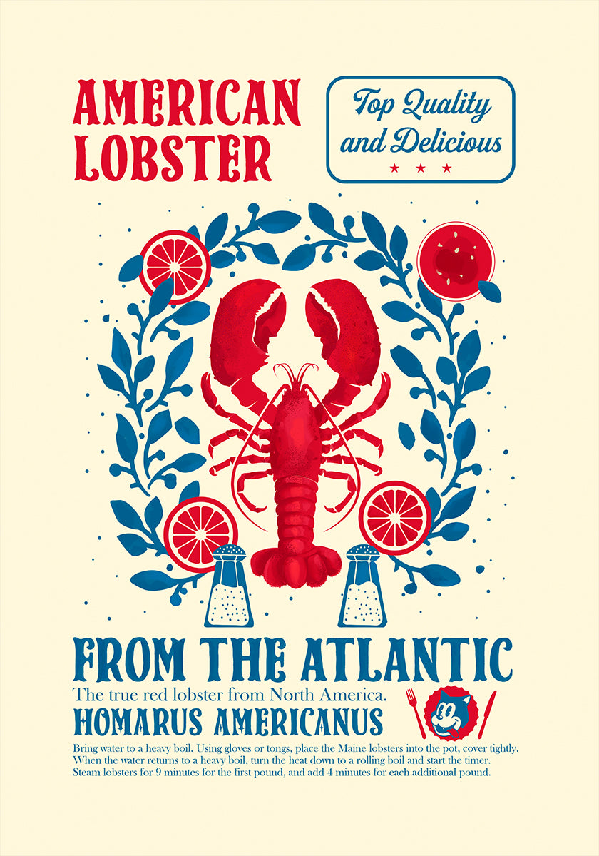 Lobster kitchen print Plakat