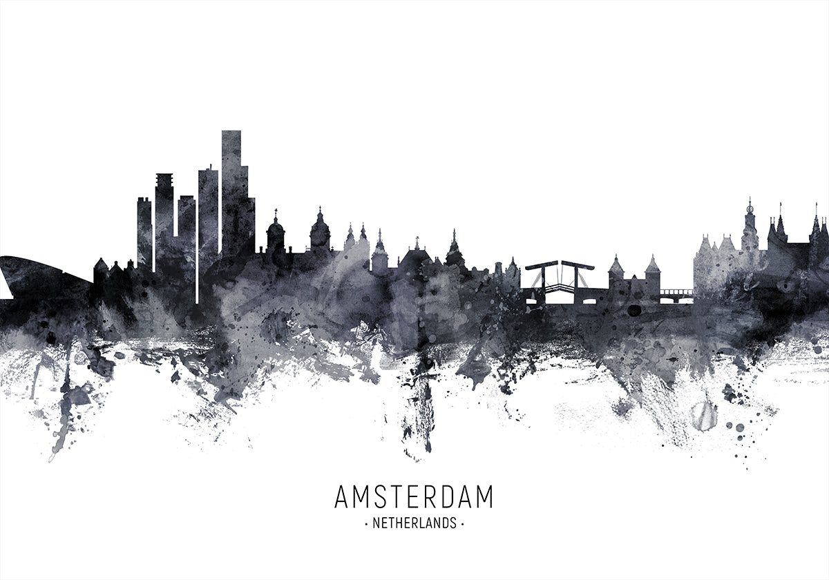 Amsterdam The Netherlands Skyline Plakat