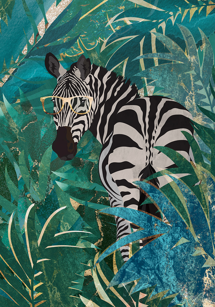 Zebra in the jungle 2 Plakat