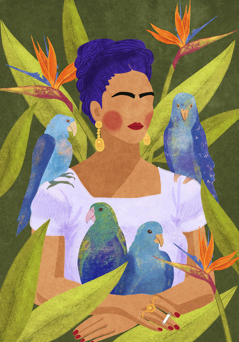 Frida and birds Plakat
