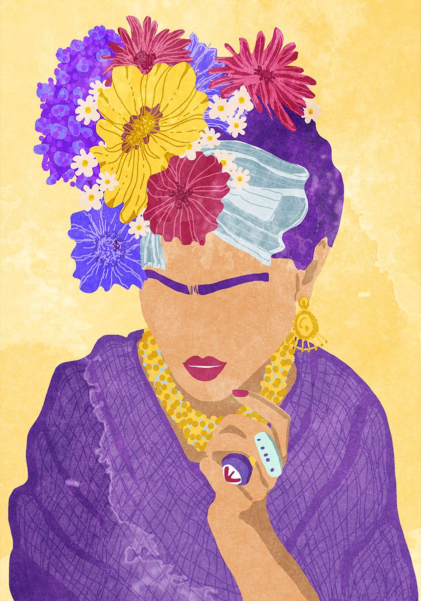 Frida and flowers