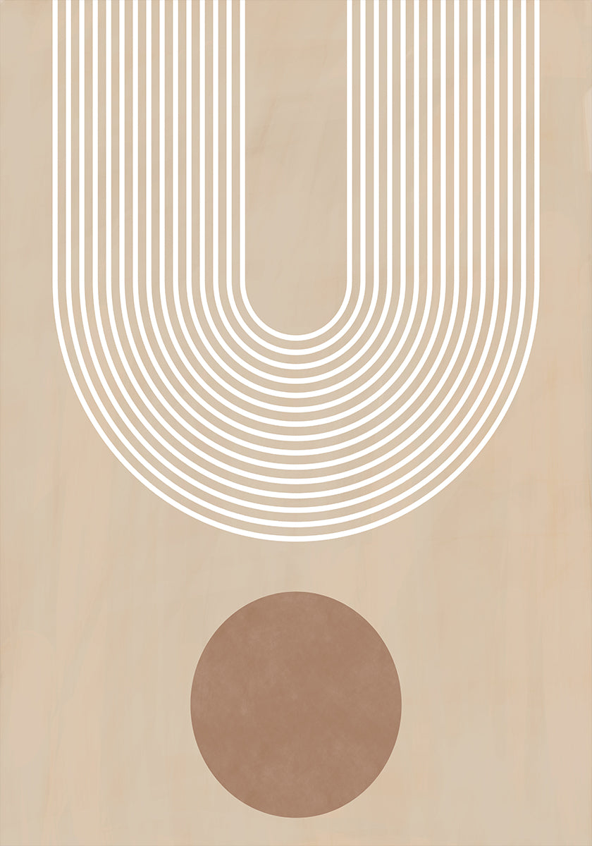 Beige Arc Plakat