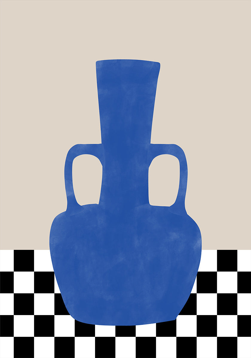Azure Vase Chess Board Plakat