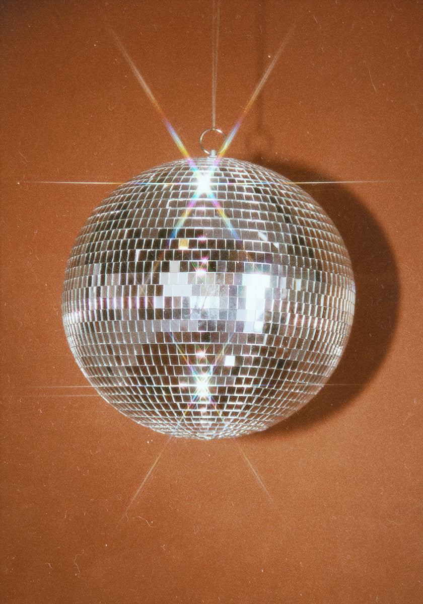Orange Disco Ball Plakat