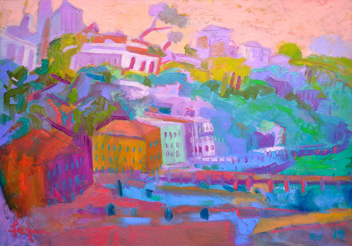 Colorful Hillside Scene