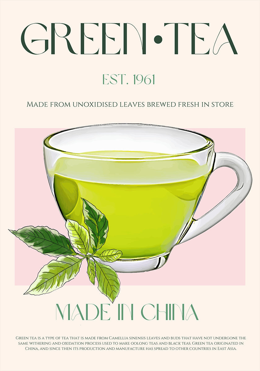 Fresh Green Tea Plakat