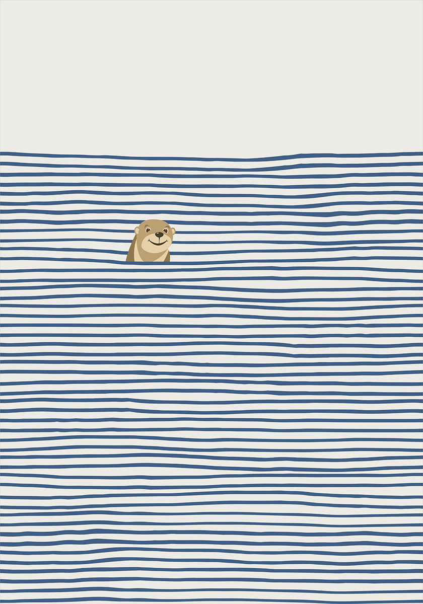 Otter in the Waves Plakat