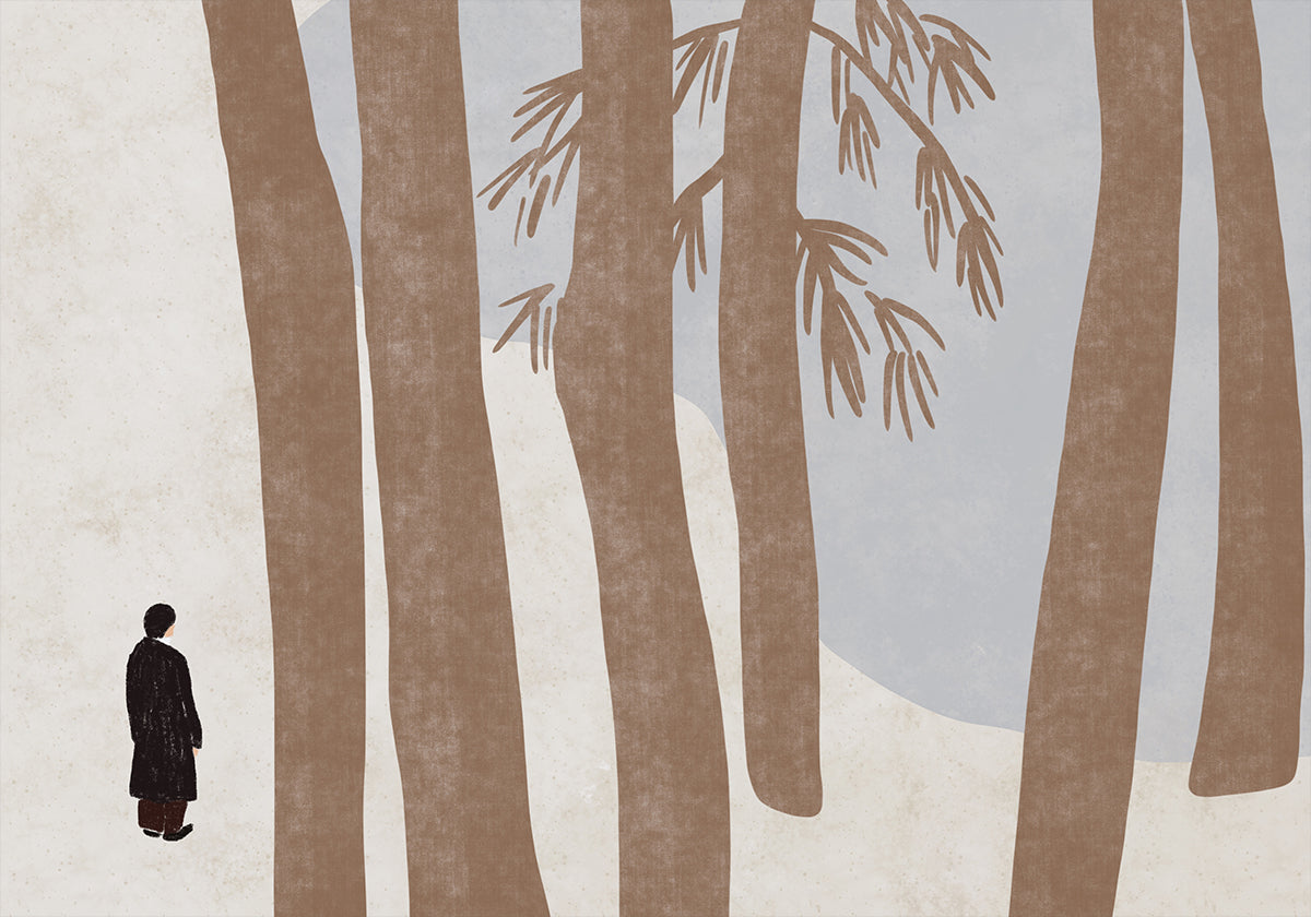 Seeking peace in the woods Plakat