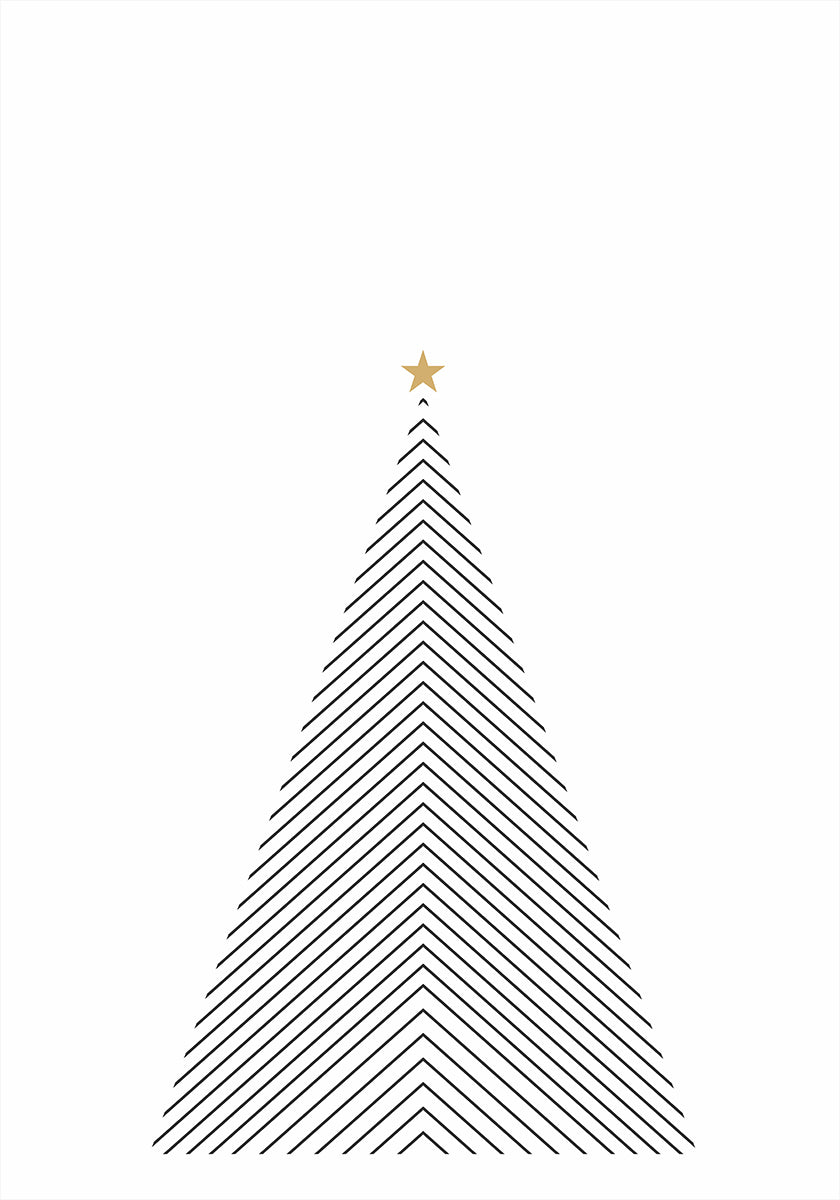 Minimal Christmas Tree Plakat