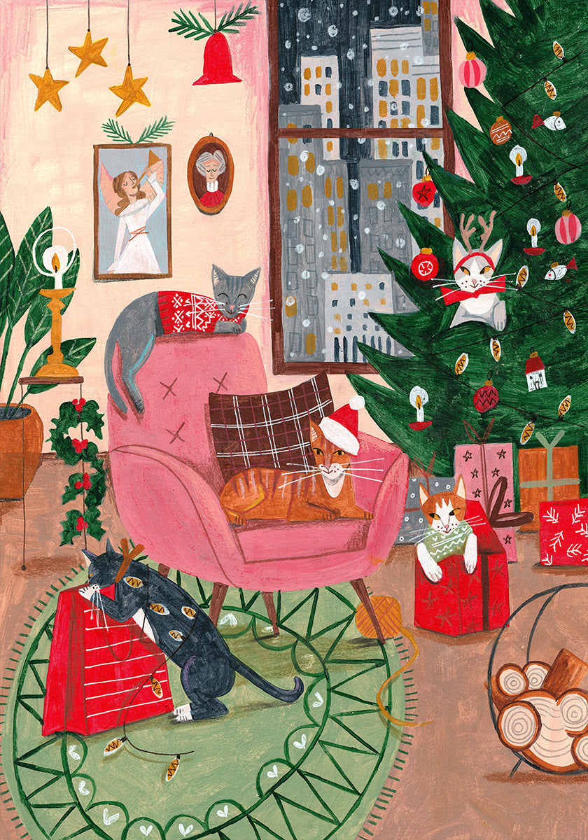 Christmas Cats in NY Plakat