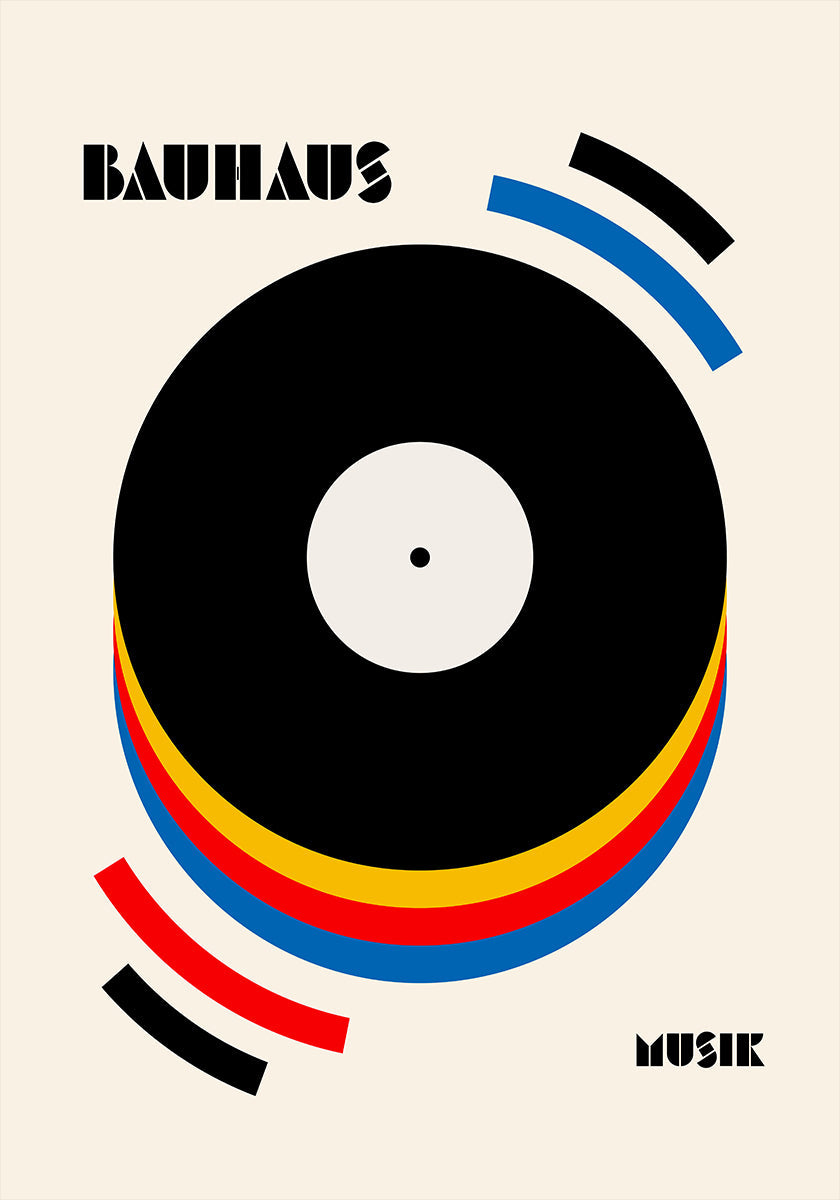 Bauhaus Musik Retro Illustration Plakat